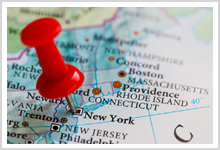 Image of a tack on a map showing specific location